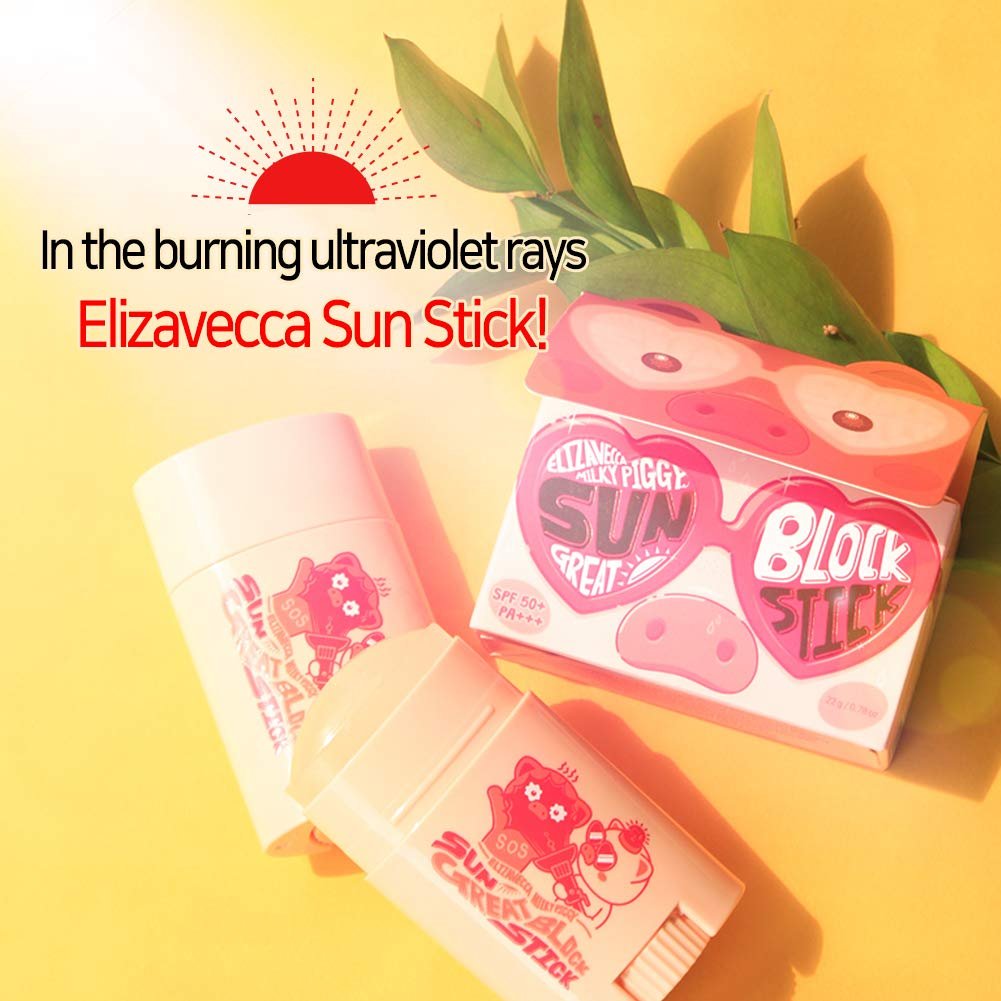 Elizavecca Milky Piggy Great Block Stick SPF 50+ PA+++ - Facial Sunscreen Stick for Face, 0.78 oz - görsel 8