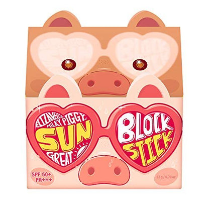 Elizavecca Milky Piggy Great Block Stick SPF 50+ PA+++ - Facial Sunscreen Stick for Face, 0.78 oz