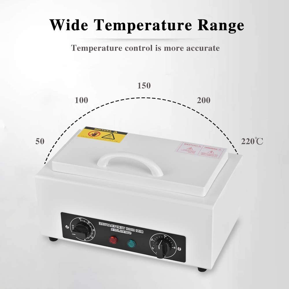 Giff 300W Heat Sterilizer NV-210 with Timer - Disinfection Box for Manicure, Pedicure, SPA Salon - Ideal for Nail, Hair & Metal Tools Avelisse