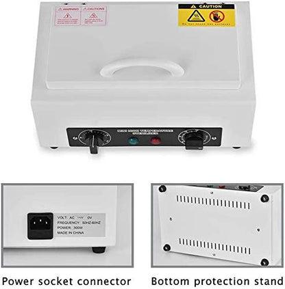 Giff 300W Heat Sterilizer NV-210 with Timer - Disinfection Box for Manicure, Pedicure, SPA Salon - Ideal for Nail, Hair & Metal Tools Avelisse