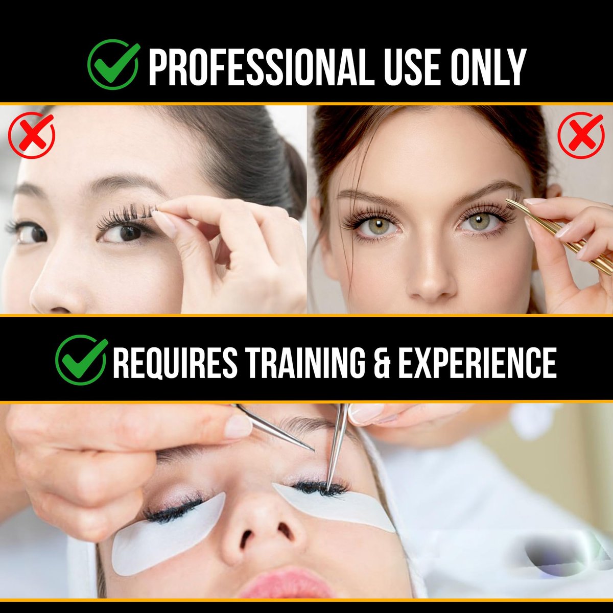 Forabeli Pro Care Eyelash Extension Glue - Professional Lash Adhesive, Fast Drying 1-2 Seconds, Up to 8 Weeks Retention, Black 5ml Avelisse