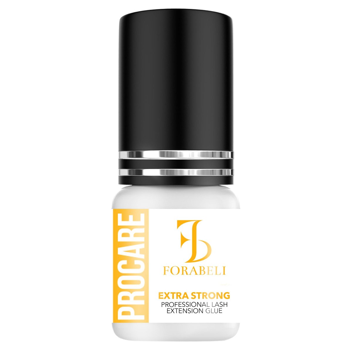 Forabeli Pro Care Eyelash Extension Glue - Professional Lash Adhesive, Fast Drying 1-2 Seconds, Up to 8 Weeks Retention, Black 5ml Avelisse