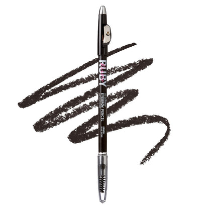 Ruby Kisses GoBrow Eyebrow Pencil - Sharpenable, Longwear, Natural-Looking Brows - 3 Pack (Black Brown)