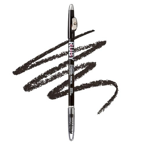 Ruby Kisses GoBrow Eyebrow Pencil - Sharpenable, Longwear, Natural-Looking Brows - 3 Pack (Black Brown) - görsel 6