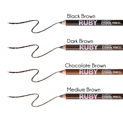 Ruby Kisses GoBrow Eyebrow Pencil - Sharpenable, Longwear, Natural-Looking Brows - 3 Pack (Black Brown) - görsel 14