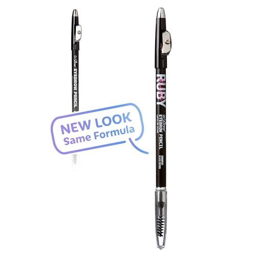 Ruby Kisses GoBrow Eyebrow Pencil - Sharpenable, Longwear, Natural-Looking Brows - 3 Pack (Black Brown) - görsel 4