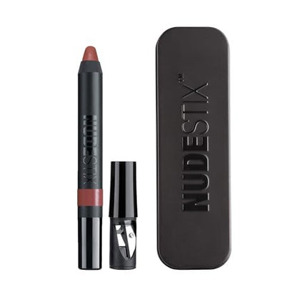 Nudestix Magnetic Matte Lip Color in Freckle – 3-in-1 Long-Wear Lipstick, Lip Liner & Lip Stain Pencil – Clean, Cruelty-Free, Transfer-Proof Matte Lip Makeup