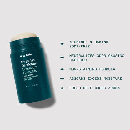 Ursa Major Natural Deodorant - Forest Fix | Aluminum-Free, Non-Staining & Cruelty-Free | 2.6 oz Avelisse