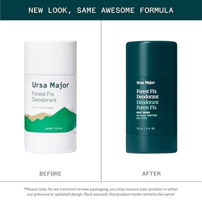 Ursa Major Natural Deodorant - Forest Fix | Aluminum-Free, Non-Staining & Cruelty-Free | 2.6 oz Avelisse