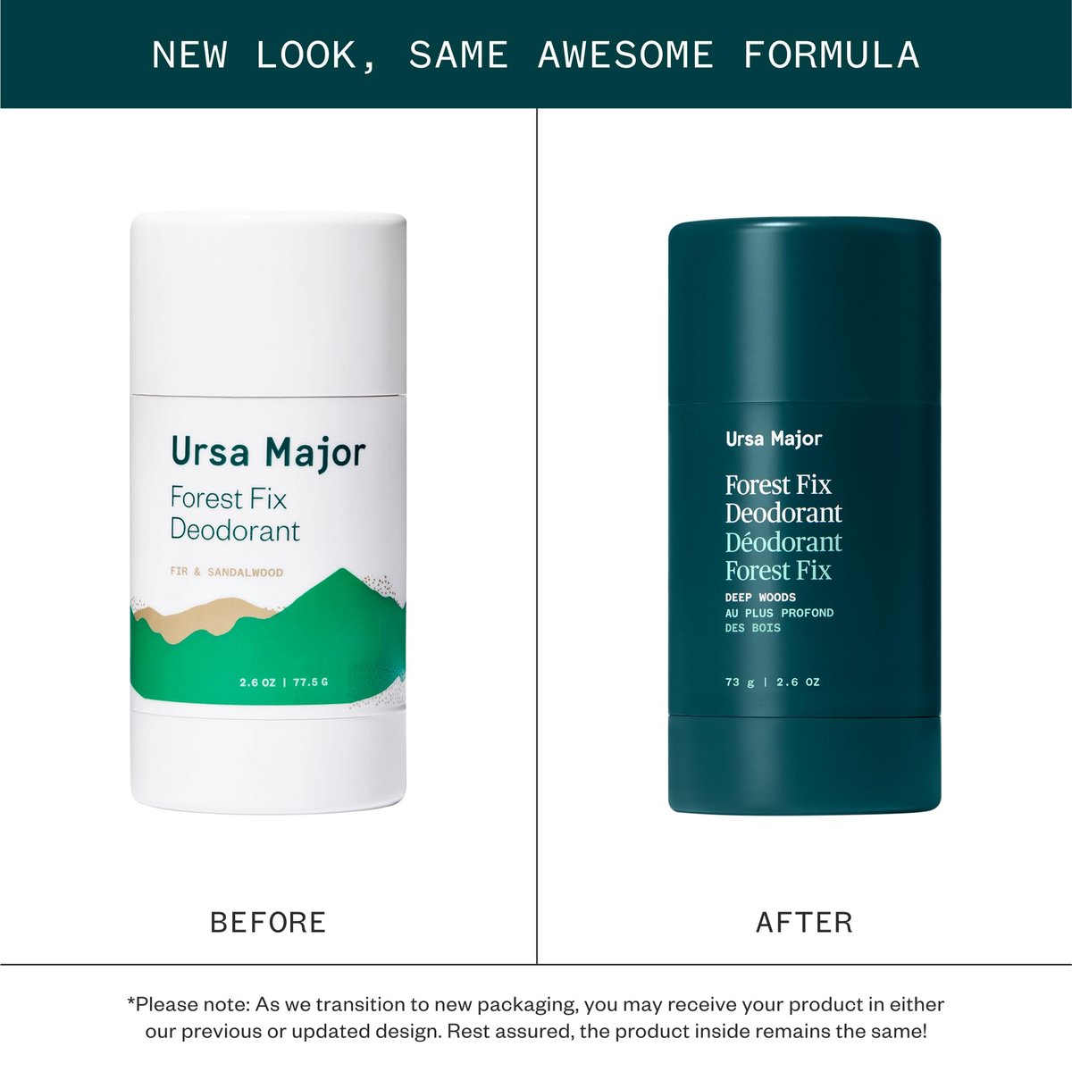 Ursa Major Natural Deodorant - Forest Fix | Aluminum-Free, Non-Staining & Cruelty-Free | 2.6 oz Avelisse