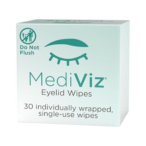 MEDIVIZ Eyelid Cleanser Wipes - 30 Single-Use Towelettes - Gentle, Hypoallergenic Eyelid Wipes for Soothing Itchy Eyes, Removing Debris & Eye Makeup Avelisse