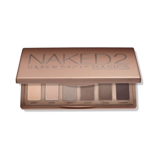 URBAN DECAY Naked 2 Basics Mini Eyeshadow Palette - 6 Matte Neutral Cool-Tone Shades, Ultra-Blendable, Travel-Friendly Avelisse