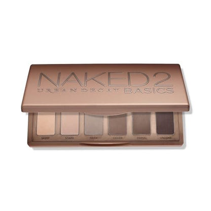 URBAN DECAY Naked 2 Basics Mini Eyeshadow Palette - 6 Matte Neutral Cool-Tone Shades, Ultra-Blendable, Travel-Friendly Avelisse
