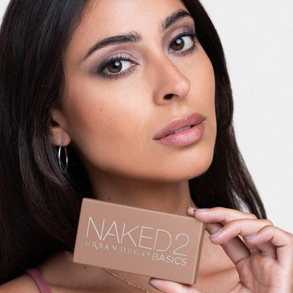 URBAN DECAY Naked 2 Basics Mini Eyeshadow Palette - 6 Matte Neutral Cool-Tone Shades, Ultra-Blendable, Travel-Friendly Avelisse