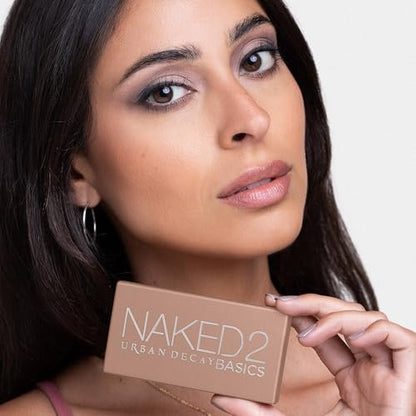URBAN DECAY Naked 2 Basics Mini Eyeshadow Palette - 6 Matte Neutral Cool-Tone Shades, Ultra-Blendable, Travel-Friendly Avelisse