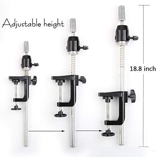 ZQIAN BEAUTY Adjustable C-Clamp Wig Stand – Metal Mannequin Head Holder for Styling & Display Avelisse