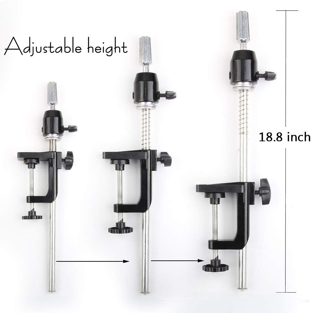 ZQIAN BEAUTY Adjustable C-Clamp Wig Stand – Metal Mannequin Head Holder for Styling & Display Avelisse
