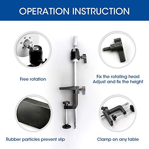 ZQIAN BEAUTY Adjustable C-Clamp Wig Stand – Metal Mannequin Head Holder for Styling & Display Avelisse