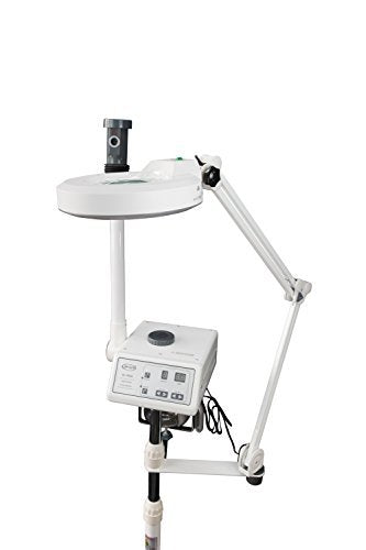 Spa Luxe Professional Facial Steamer with LED Magnifying Lamp - 2 in 1 Digital Controls, Aromatherapy, Esthetician Supplies for Beauty Salon, Spa, and Home Use
