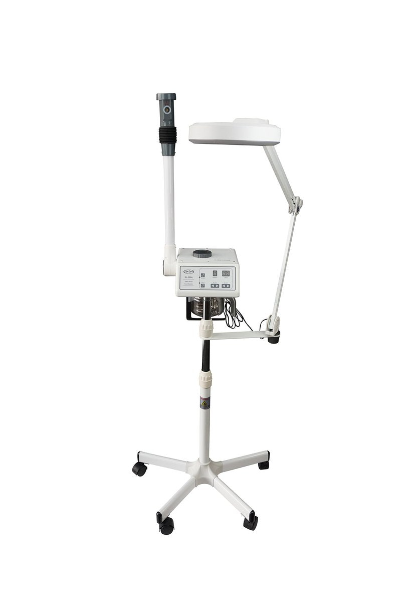 Spa Luxe Professional Facial Steamer with LED Magnifying Lamp - 2 in 1 Digital Controls, Aromatherapy, Esthetician Supplies for Beauty Salon, Spa, and Home Use - görsel 1