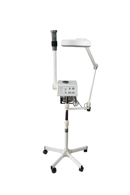 Spa Luxe Professional Facial Steamer with LED Magnifying Lamp - 2 in 1 Digital Controls, Aromatherapy, Esthetician Supplies for Beauty Salon, Spa, and Home Use