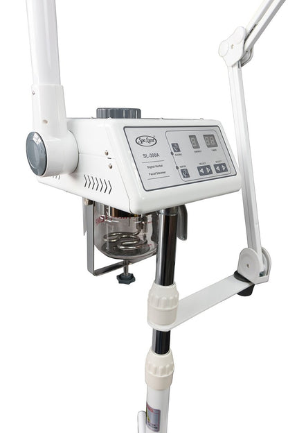 Spa Luxe Professional Facial Steamer with LED Magnifying Lamp - 2 in 1 Digital Controls, Aromatherapy, Esthetician Supplies for Beauty Salon, Spa, and Home Use