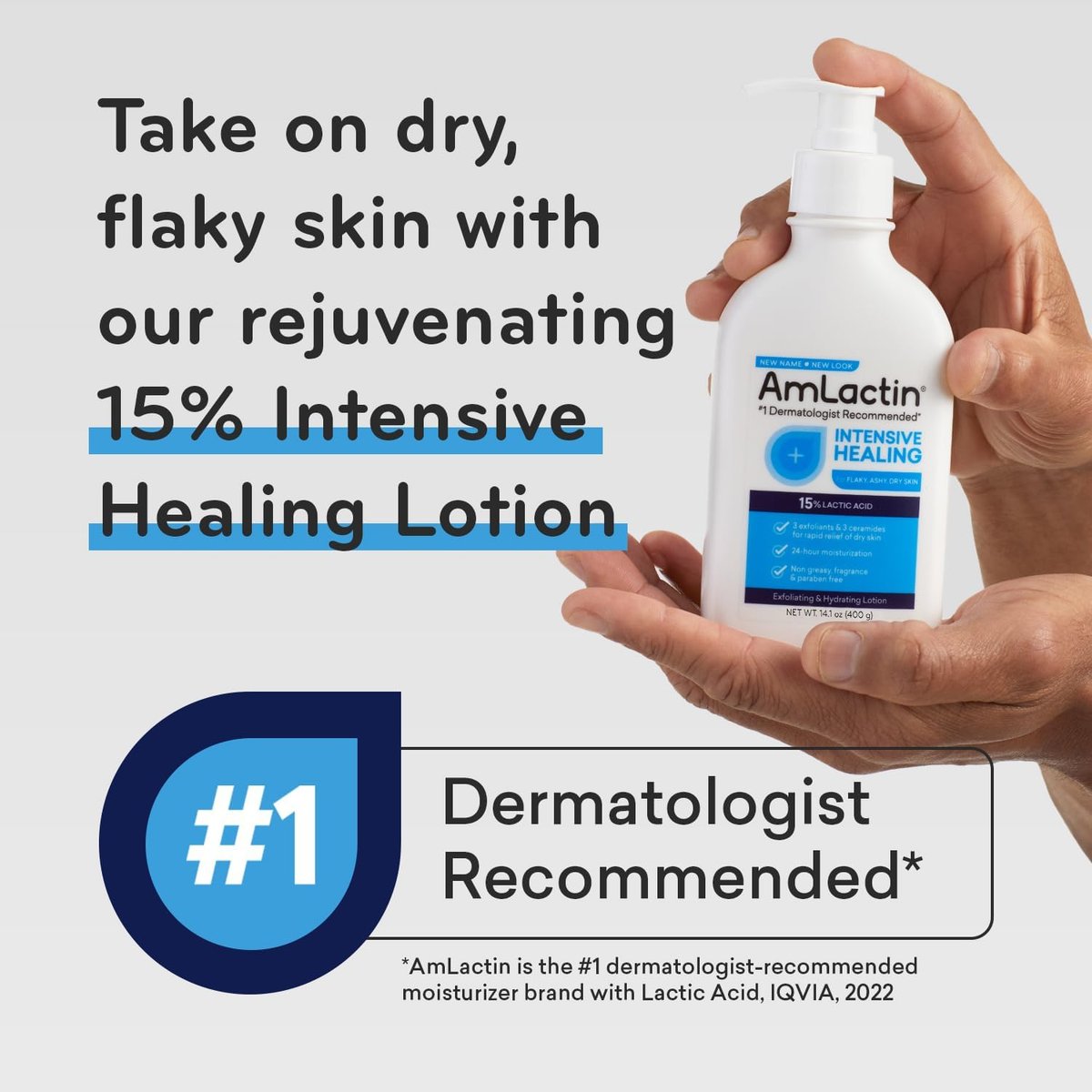 AmLactin Rapid Relief Restoring Lotion + Ceramides - 7.9 oz, Pack of 2 Avelisse