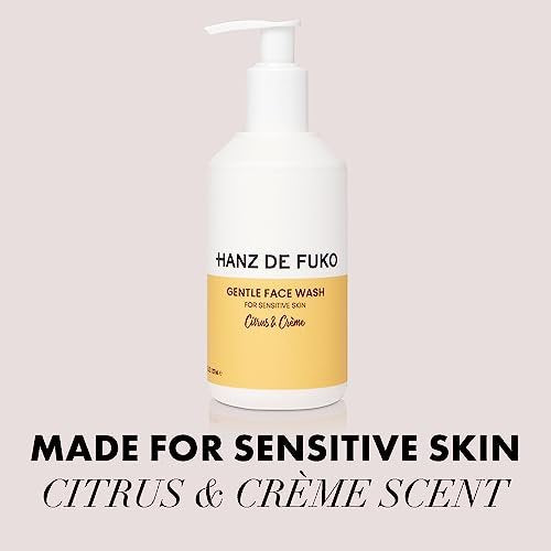 Hanz de Fuko Gentle Face Wash – Citrus & Crème Premium Facial Cleanser for Sensitive Skin, Hypoallergenic with Aloe Vera, Clove, Acai – Sulfate and Paraben Free – 8 oz - görsel 6