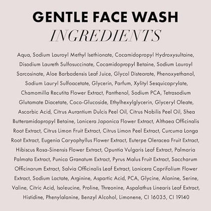 Hanz de Fuko Gentle Face Wash – Citrus & Crème Premium Facial Cleanser for Sensitive Skin, Hypoallergenic with Aloe Vera, Clove, Acai – Sulfate and Paraben Free – 8 oz
