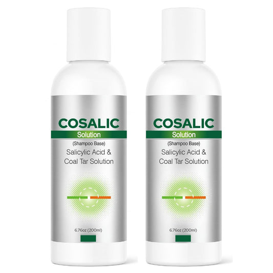 SALVE Cosalic Shampoo Solution with Salicylic Acid & Coal Tar for Dandruff-Prone and Psoriasis-Prone Scalp, 200 ml (6.76 fl oz) Pack of 2