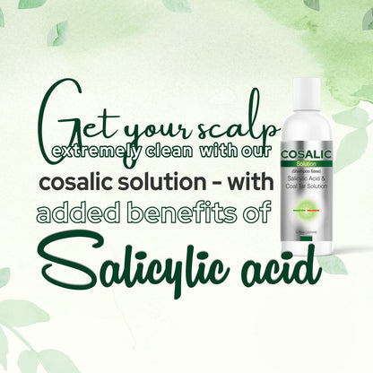 SALVE Cosalic Shampoo Solution with Salicylic Acid & Coal Tar for Dandruff-Prone and Psoriasis-Prone Scalp, 200 ml (6.76 fl oz) Pack of 2