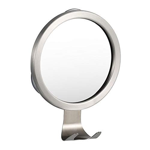 Ettori Fogless Shower Mirror with Razor Holder - Aluminum, Anti-Fog, Suction Mount Avelisse