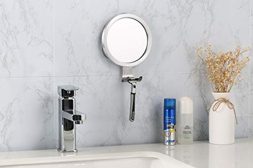 Ettori Fogless Shower Mirror with Razor Holder - Aluminum, Anti-Fog, Suction Mount Avelisse