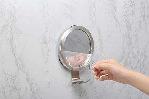 Ettori Fogless Shower Mirror with Razor Holder - Aluminum, Anti-Fog, Suction Mount Avelisse