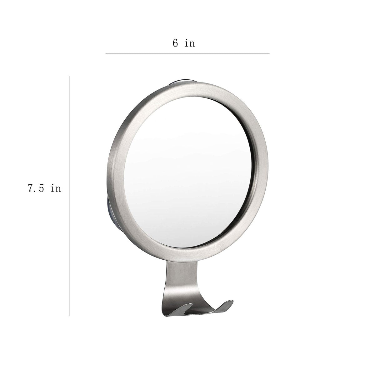 Ettori Fogless Shower Mirror with Razor Holder - Aluminum, Anti-Fog, Suction Mount Avelisse