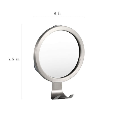 Ettori Fogless Shower Mirror with Razor Holder - Aluminum, Anti-Fog, Suction Mount Avelisse