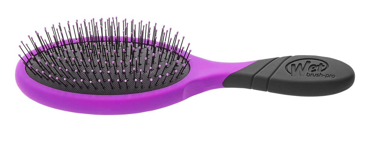 Wet Brush Pro Detangler Brush – Purple, Gentle Detangling for All Hair Types Avelisse