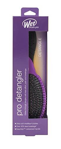 Wet Brush Pro Detangler Brush – Purple, Gentle Detangling for All Hair Types Avelisse