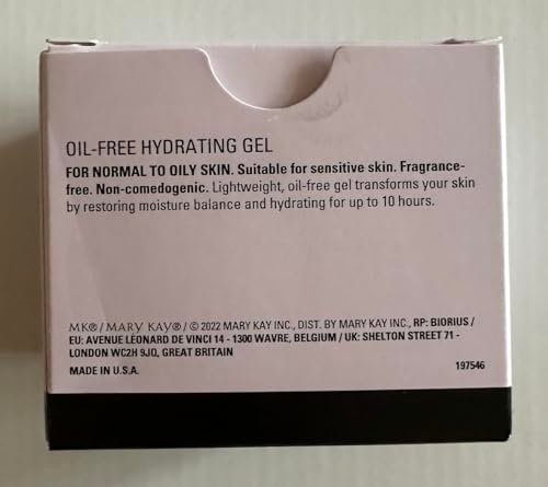 Mary Kay Oil-Free Hydrating Gel – Lightweight Moisturizer for Oily & Combination Skin, 1.79 oz Avelisse