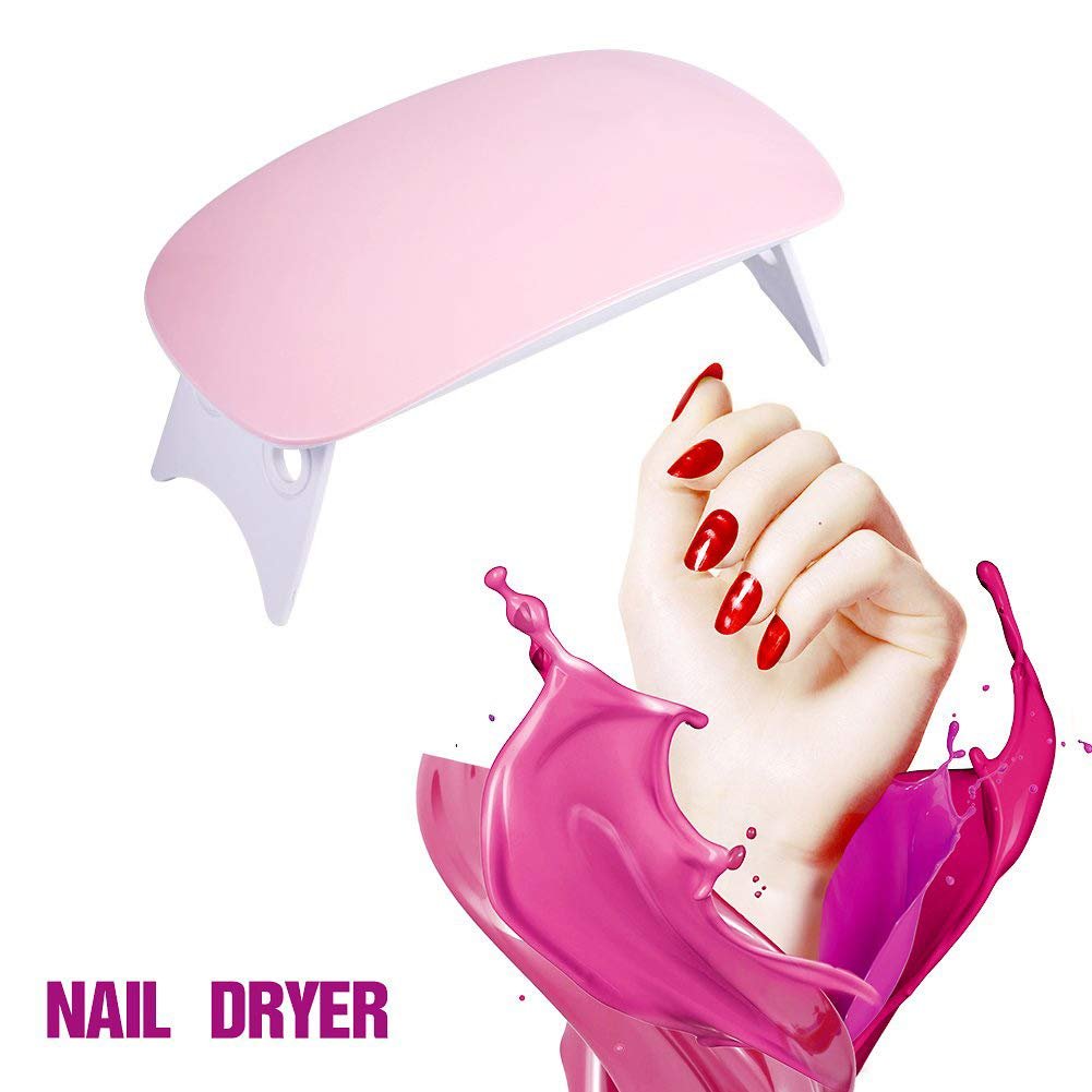 eKartZ Mini Nail Dryer Lamp – 6W LED UV Portable Curing Lamp for Gel Polish with 45s/60s Timer, USB Powered (Pink) - görsel 7
