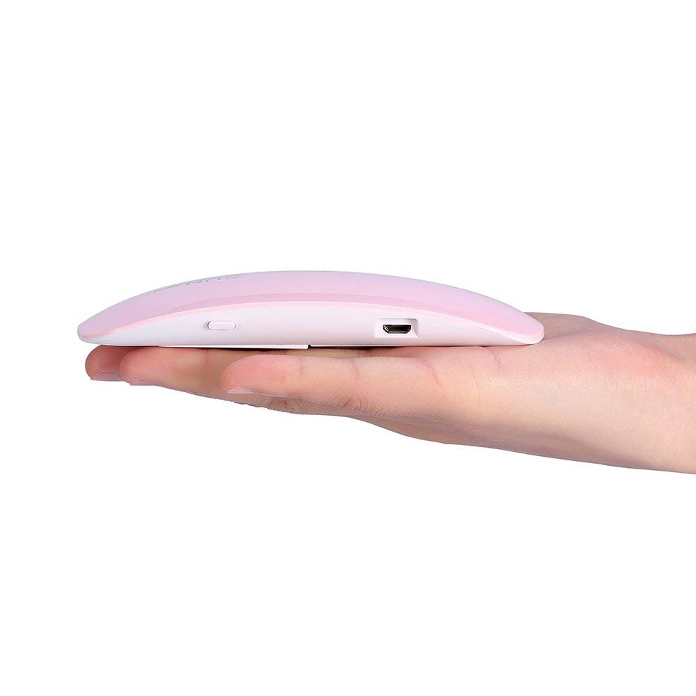 eKartZ Mini Nail Dryer Lamp – 6W LED UV Portable Curing Lamp for Gel Polish with 45s/60s Timer, USB Powered (Pink) - görsel 11