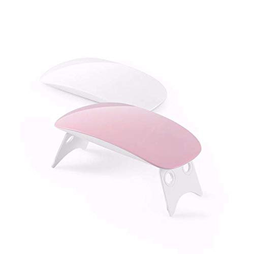 eKartZ Mini Nail Dryer Lamp – 6W LED UV Portable Curing Lamp for Gel Polish with 45s/60s Timer, USB Powered (Pink) - görsel 1