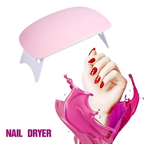 eKartZ Mini Nail Dryer Lamp – 6W LED UV Portable Curing Lamp for Gel Polish with 45s/60s Timer, USB Powered (Pink) - görsel 8