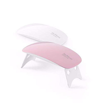 eKartZ Mini Nail Dryer Lamp – 6W LED UV Portable Curing Lamp for Gel Polish with 45s/60s Timer, USB Powered (Pink)
