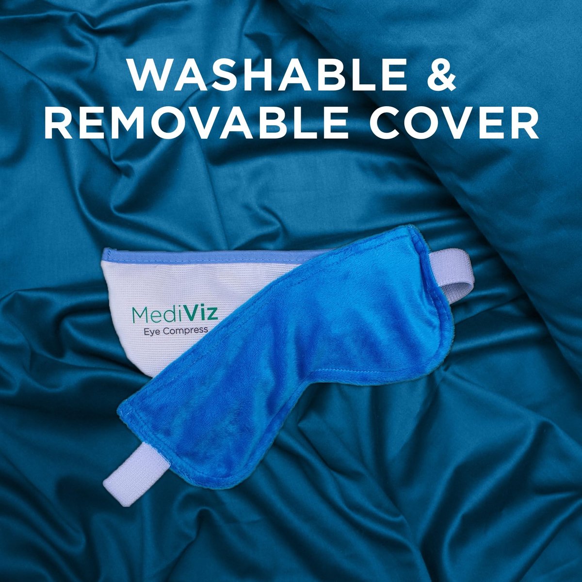MEDIVIZ Warm Compress Eye Mask – Moist Heat Therapy for Irritated Eyes, Styes, and Dry Eye Relief (Blue, 1 Count) Avelisse
