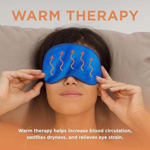MEDIVIZ Warm Compress Eye Mask – Moist Heat Therapy for Irritated Eyes, Styes, and Dry Eye Relief (Blue, 1 Count) Avelisse