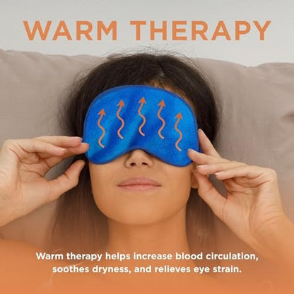 MEDIVIZ Warm Compress Eye Mask – Moist Heat Therapy for Irritated Eyes, Styes, and Dry Eye Relief (Blue, 1 Count) Avelisse