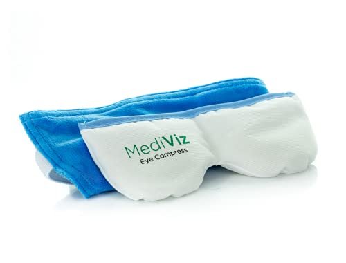 MEDIVIZ Warm Compress Eye Mask – Moist Heat Therapy for Irritated Eyes, Styes, and Dry Eye Relief (Blue, 1 Count) Avelisse
