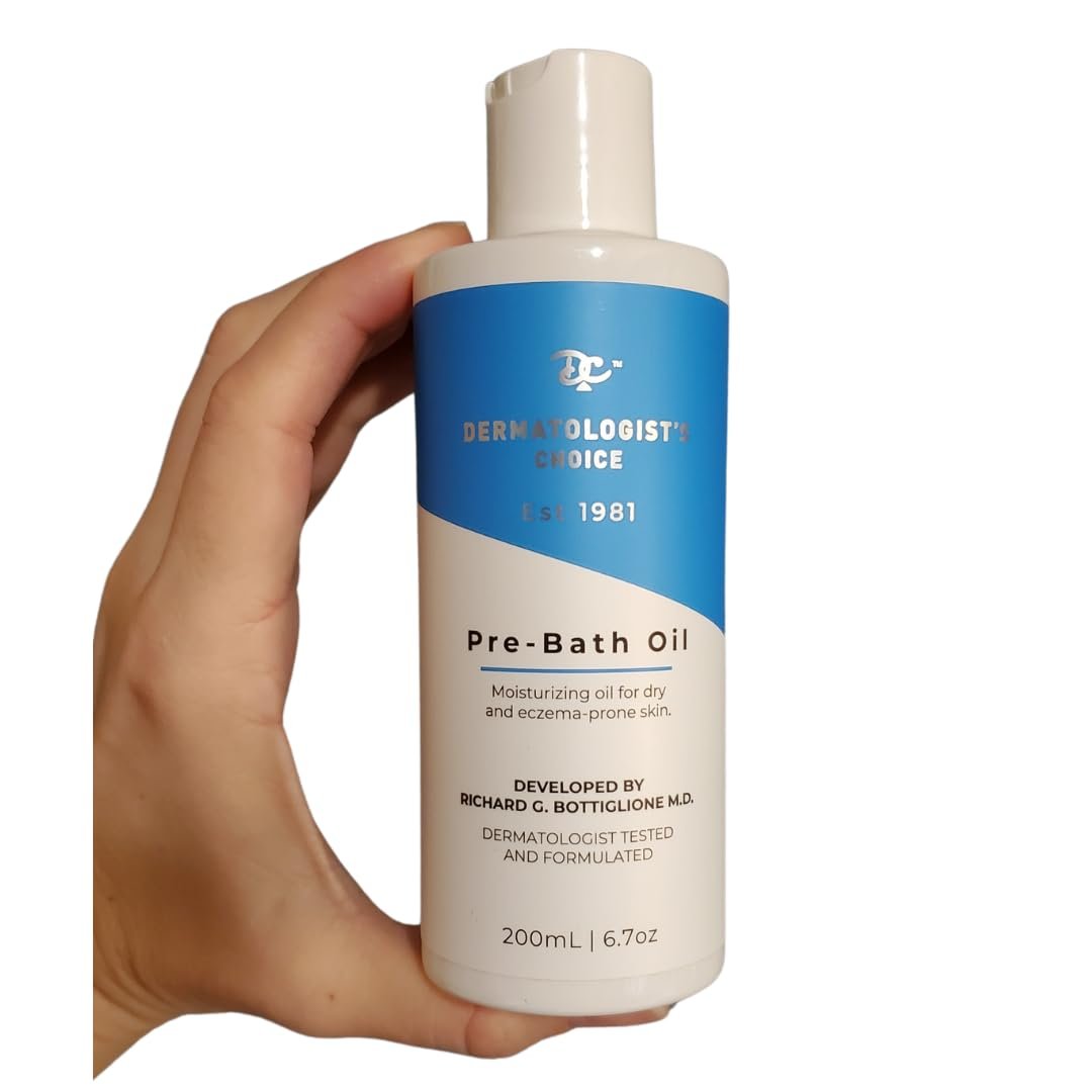 Dermatologist's Choice Pre-Bath Oil - Fragrance-Free Precleansing Treatment for Very Dry, Sensitive, and Eczema-Prone Skin, 6.7 Fl Oz - görsel 17