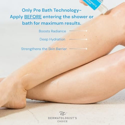 Dermatologist's Choice Pre-Bath Oil - Fragrance-Free Precleansing Treatment for Very Dry, Sensitive, and Eczema-Prone Skin, 6.7 Fl Oz